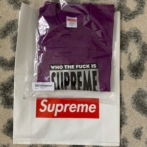 *new* Supreme T shirt “who the BLANK is supreme.”
